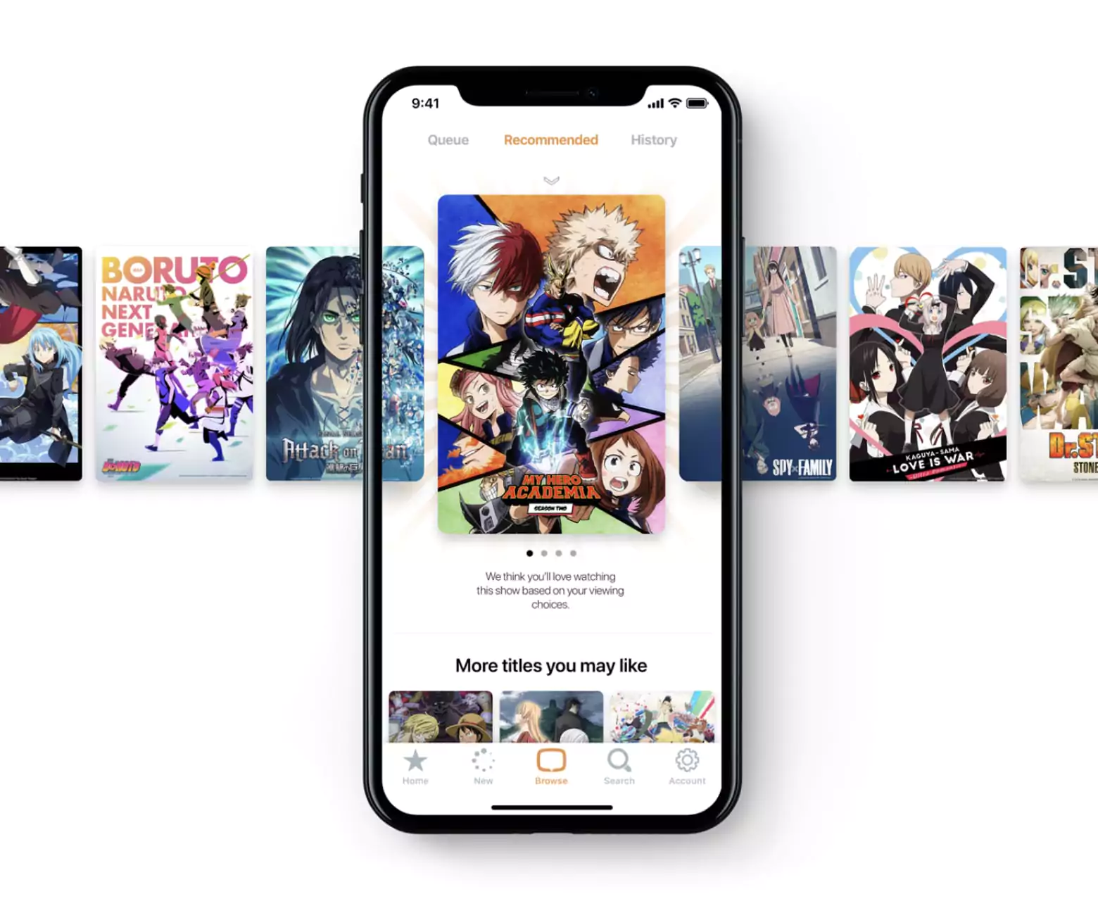 Portfolio Thumbnail of Crunchyroll App Concept