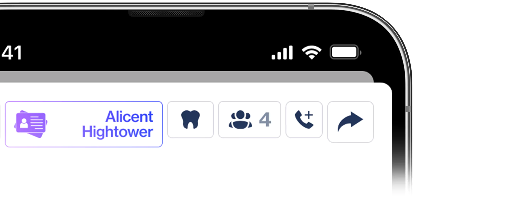 Image of mockup of command center feature.