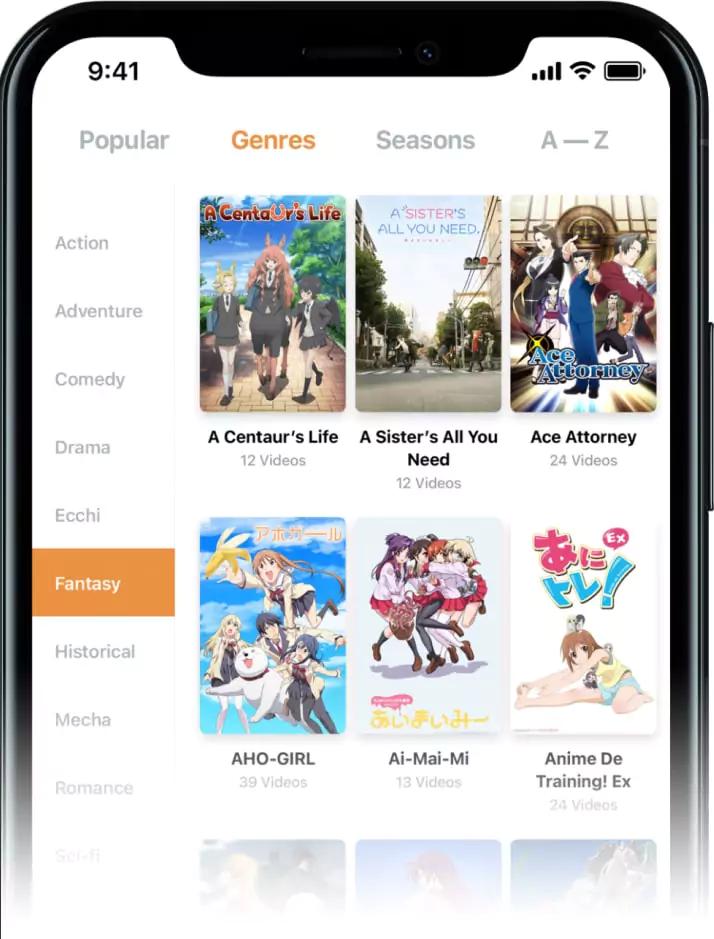 iPhone screen showing Genre screen