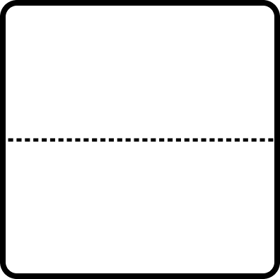 Diagram to fold printed paper horizontally.