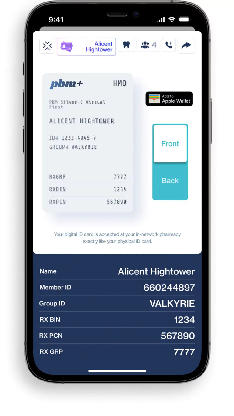 iPhone mockup for digital ID screen.