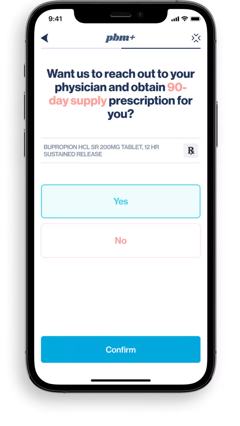 iPhone mockup for PBM90 screen.