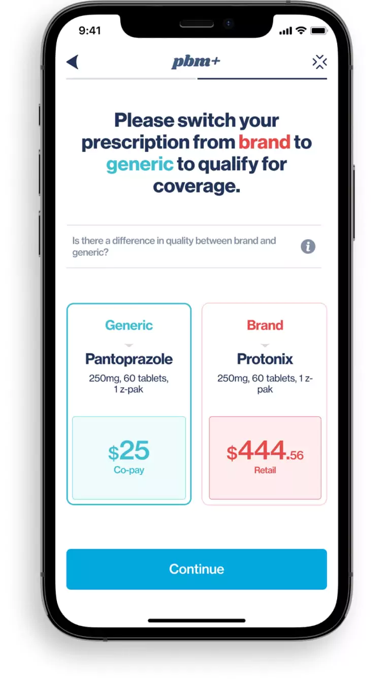iPhone mockup for brand vs generic screen.