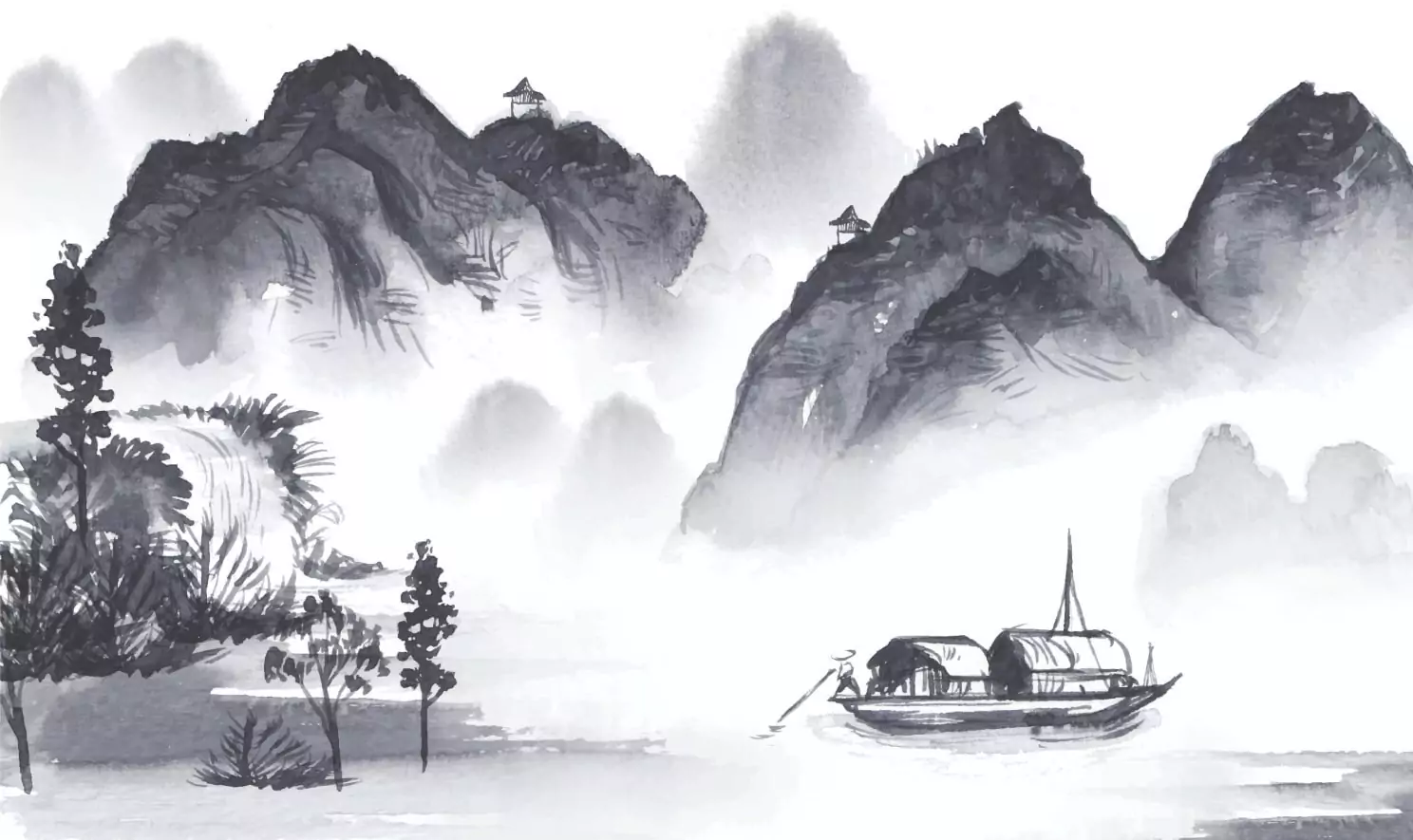 Image of Japanese mountain range
