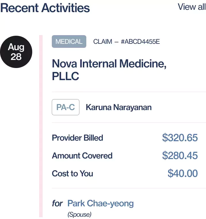 Image for claims in recent activities.