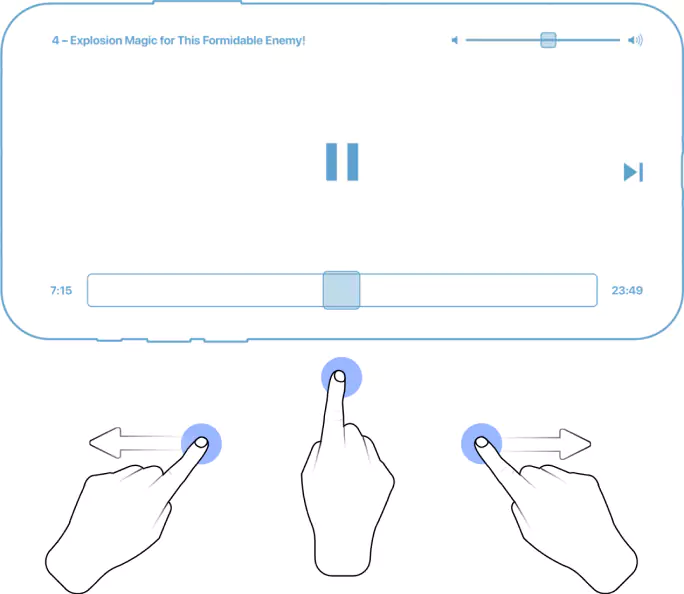 Image of video player wireframe